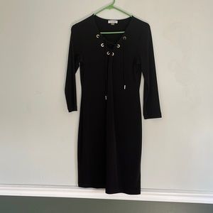 Calvin Klein, Three Quarter Sleeve, black Dress, size 6